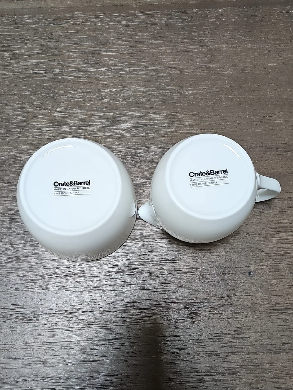 Crate & Barrel Sugar Bowl & Creamer Set with Silver Rim